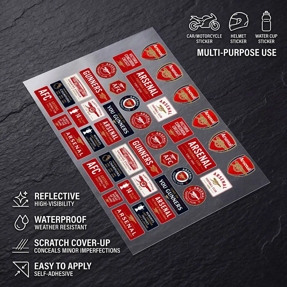 A-rsE-nA-l Vinyl Multi Scene Reflective Scratch Cover Stickers Fit Auto Motorcycle Helmet Refrigerator