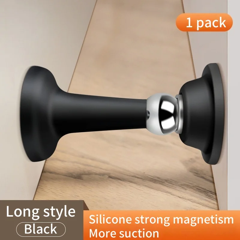 

Silicone Anti-collision Door Stopper Strong Magnetic Silent No Punching Wall & Floor Compatible Door Holder
