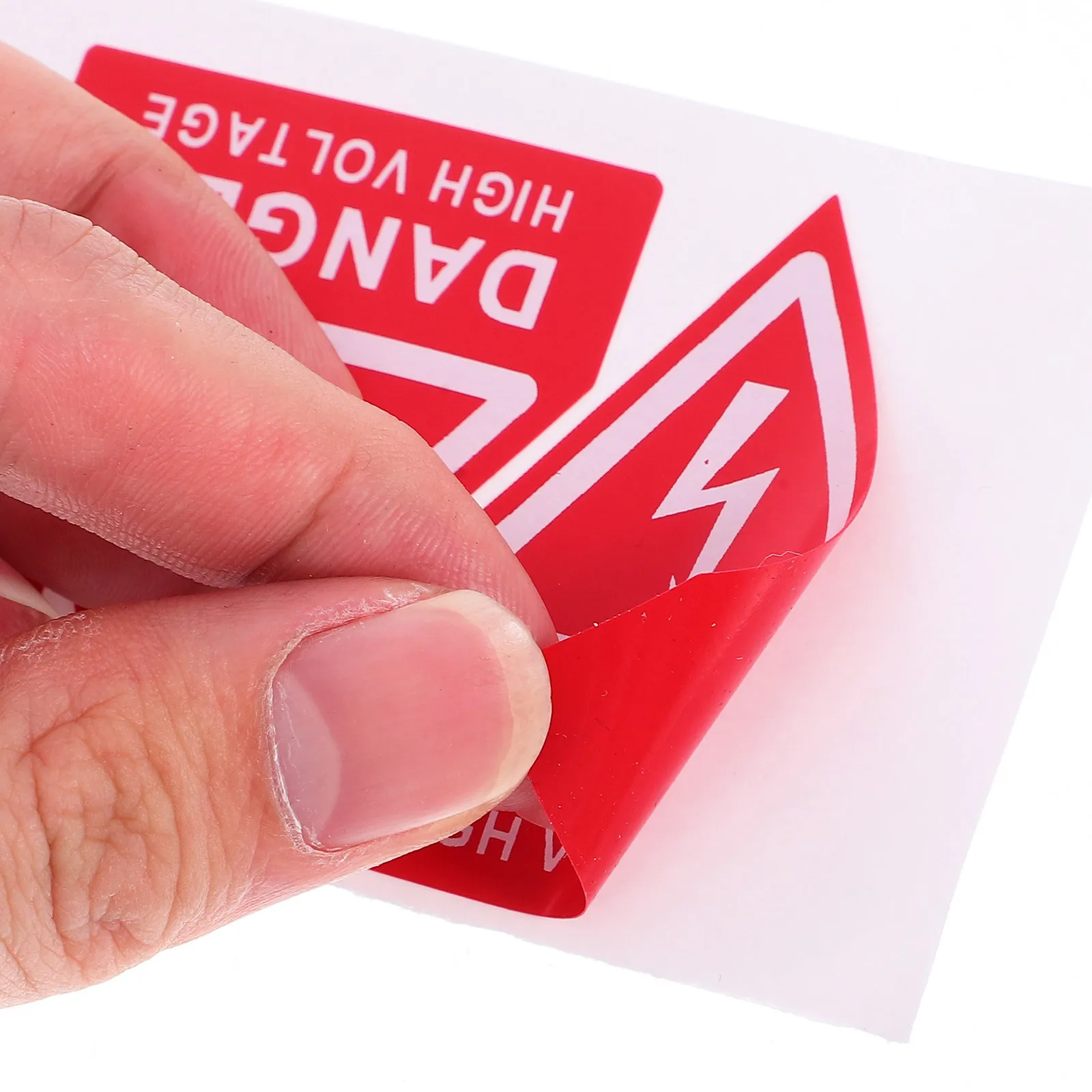 6Pcs High Voltage Warning Signs Yellow Triangle Safety Labels for Industrial Equipment Electrical Shock Caution Stickers