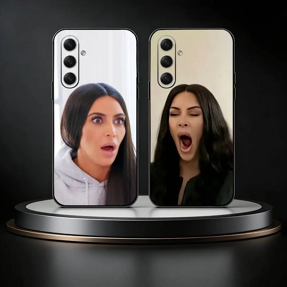 

Kim Kardashian Memes Phone Case For Samsung Galaxy A73,A21s,A22,A31,A52,A53,A71,A41Soft Black Shell