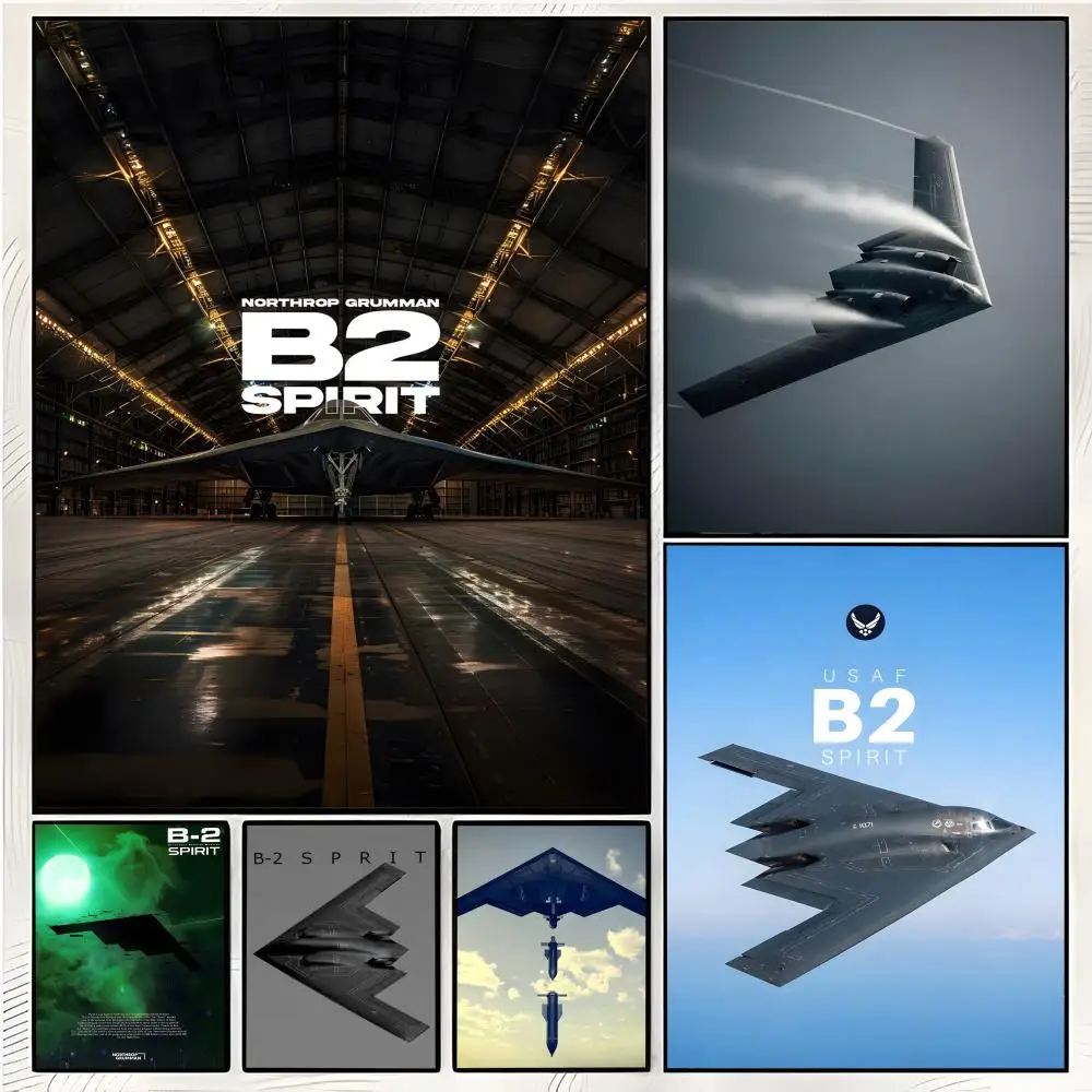 bomber military aircraft B-B2 Spirit Poster Superior Home Space Pub Indoor Decorative Art & Home Decor