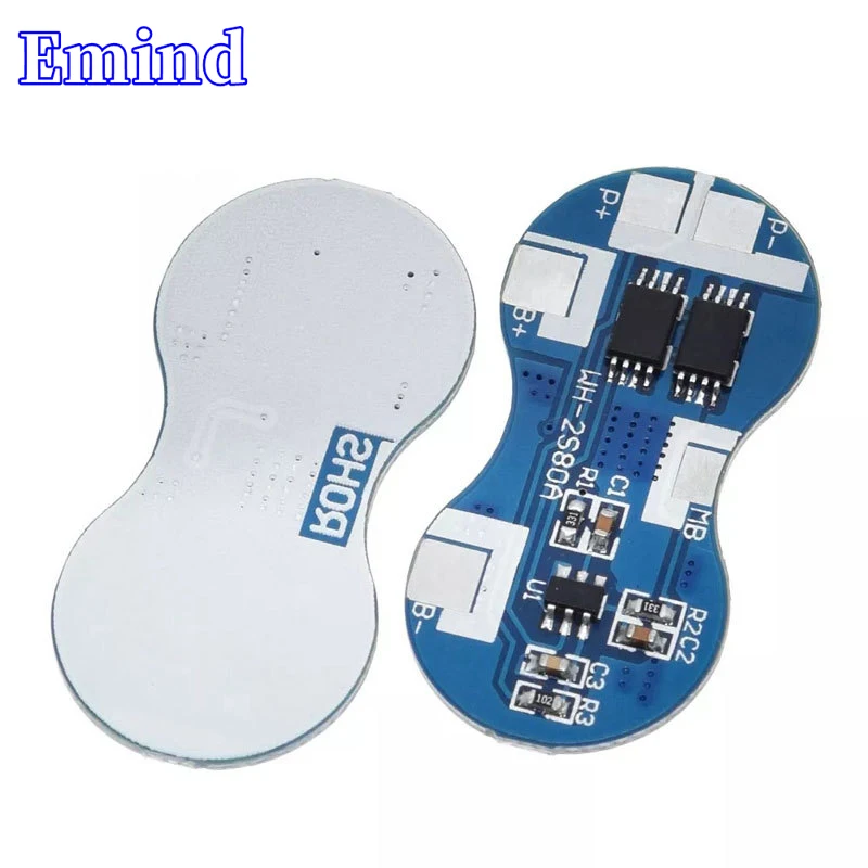 5/10/20/50/100Pcs 7.4V 2S 18650 Lithium Battery Protection Board Double String Protection Chip 8.4V Overcurrent Overshoot 4A