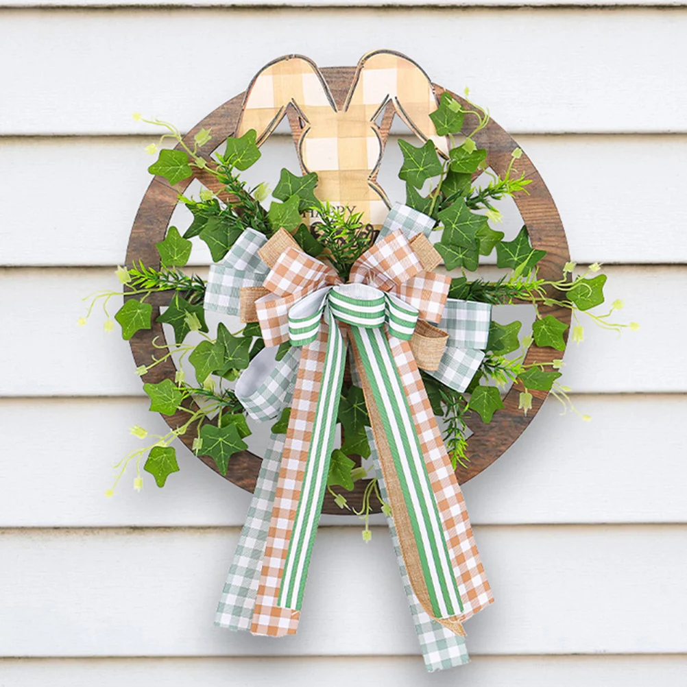 

Easter Bunny Wreath Artificial Plant Spring Garland Hanging Decoration Front Door Window Porch Photography Prop Floral Spring