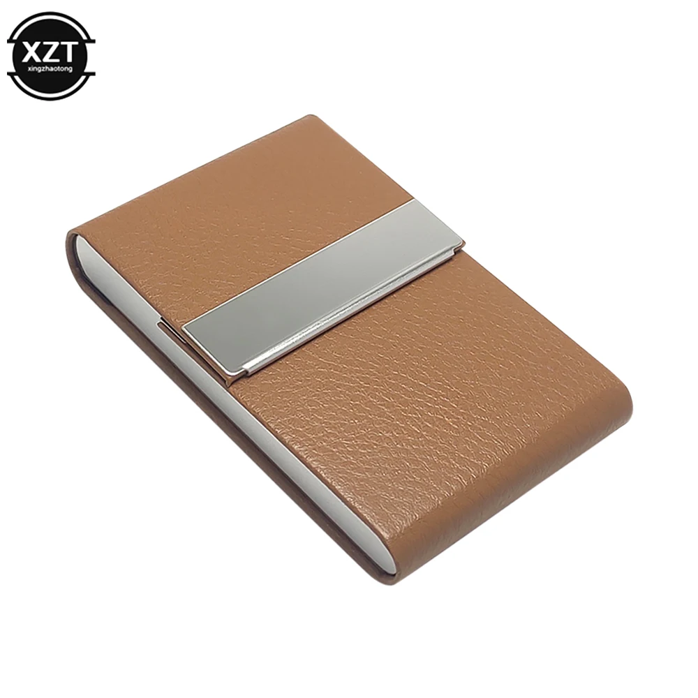 Stainless steel cigarette case Card Holder Fashion Magnetic Clasp Credit Card Box Office Supplies Blocking Business Card Case