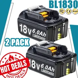 1~2-Pack For Makita 18V 6.0Ah LXT Lithium-Ion BL1830 BL1850 BL1860 Tool Battery DE FR RU