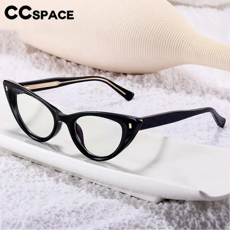 57362 Gradient Color Cat Eye Anti Blue Light Glasses Fashion Rivet Optical Spectacles Frames Spring Hinge Prescription Eyeglass