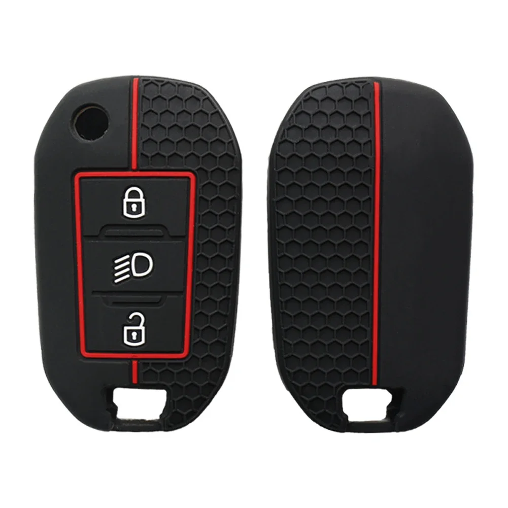 غطاء حافظة مفاتيح السيارة من السيليكون لسيتروين C5 C3 C4 C8 بيرلينجو لبيجو شريك ريفتر 208 308 508 407 2008 3008 3008 خبير