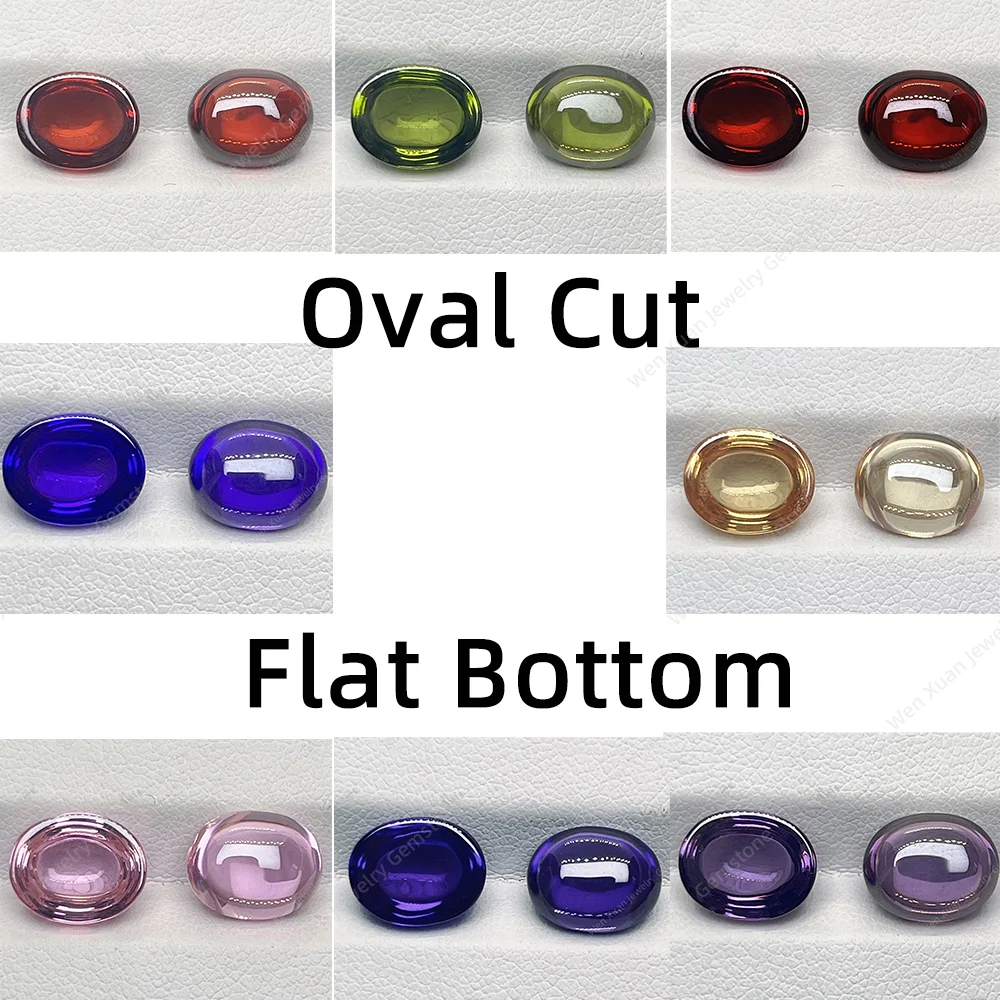 Oval Shape Flat Bottom For Necklace Ring Bracelet Production Jewelry limpid Fascinating 5A Loose Cubic Zirconia Stone