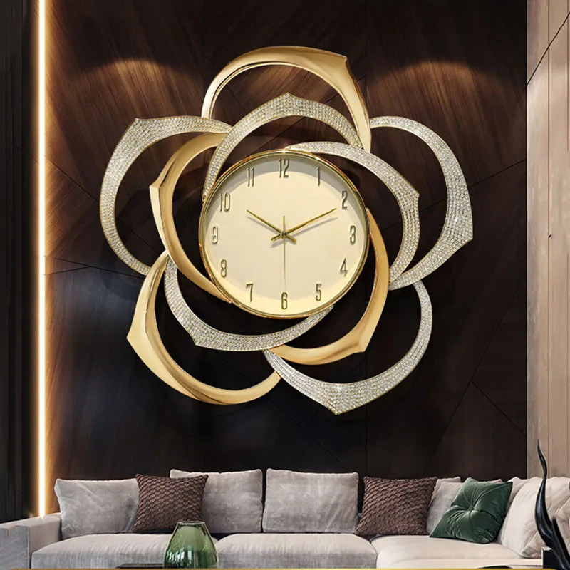 

Luxury Nordic Wall Clock Living Room Digital Mechanism Wall Clock Modern Kitchen Relogio De Parede Wall Decoration Items LQQ30XP