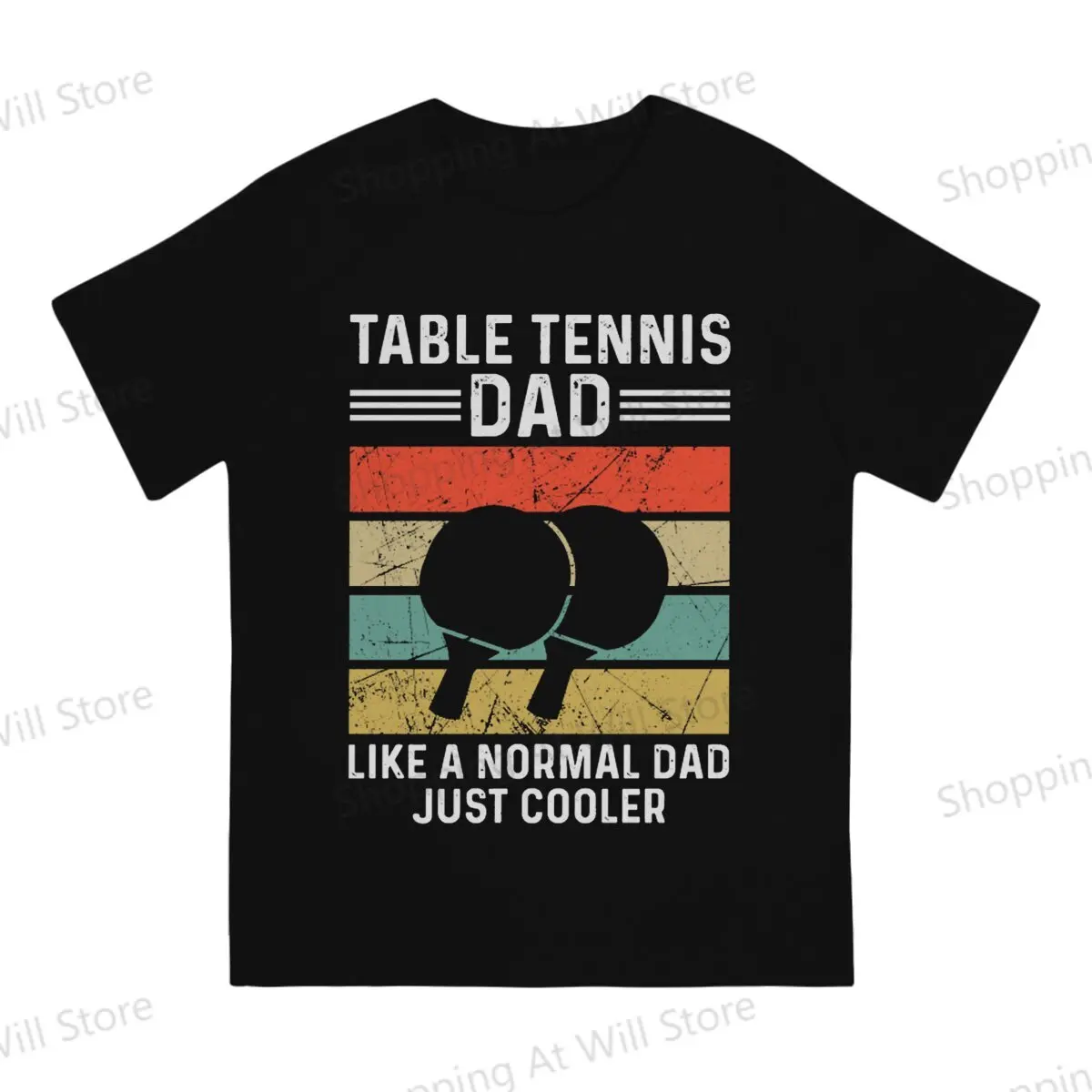 Summer men's and women's casual T-shirts Ping Pong Table Tennis DAD Round neck short sleeved T-shirt Street Clothing S-6XL