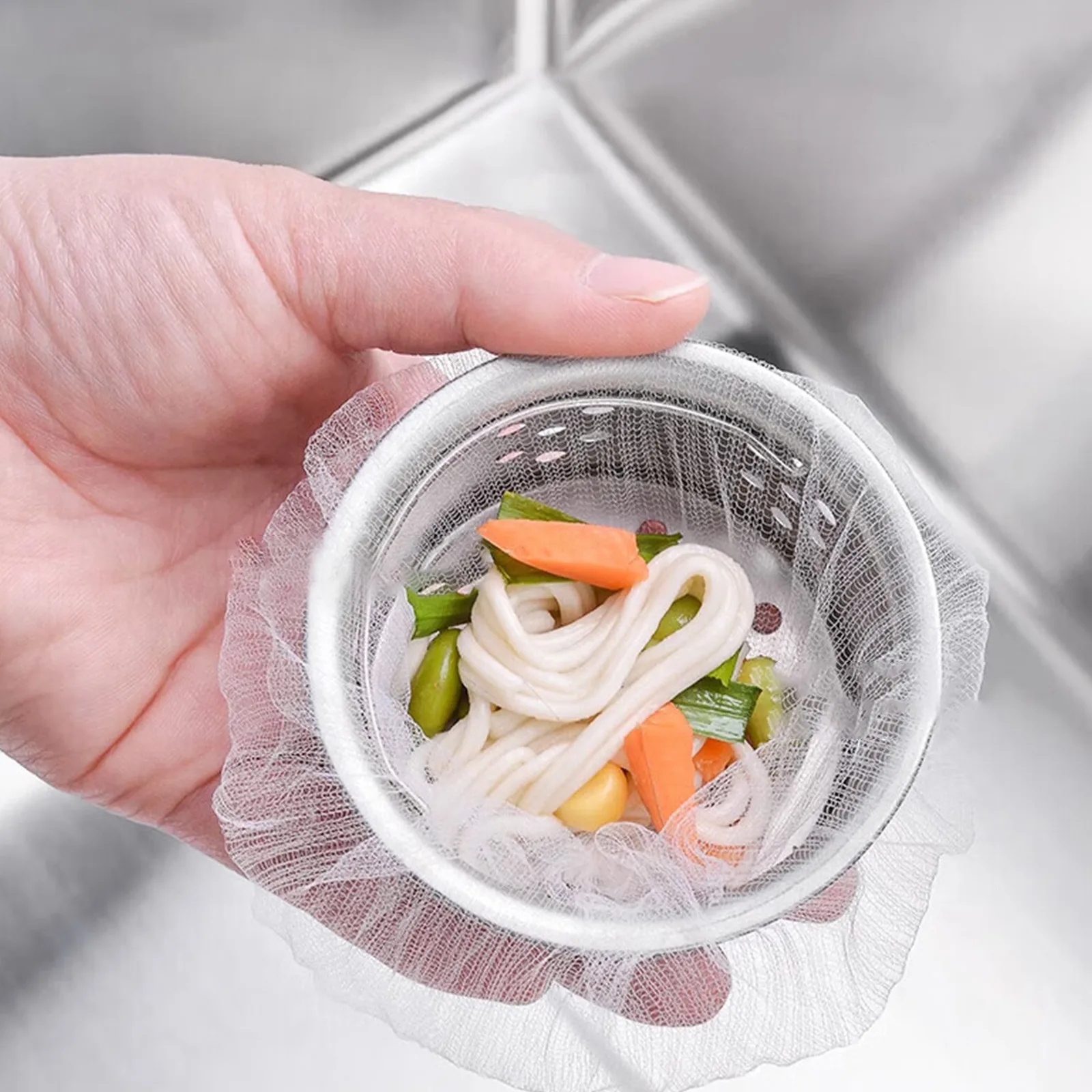 

Многофункциональный одноразовый фильтр-сетка для кухонной раковины, сетчатый мешок для очистки овощей, напольная сетка