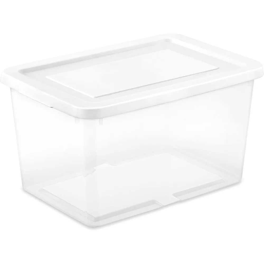 Sterilite Storage Box Stackable Clear Plastic Bins 20 Quart 18 Pack