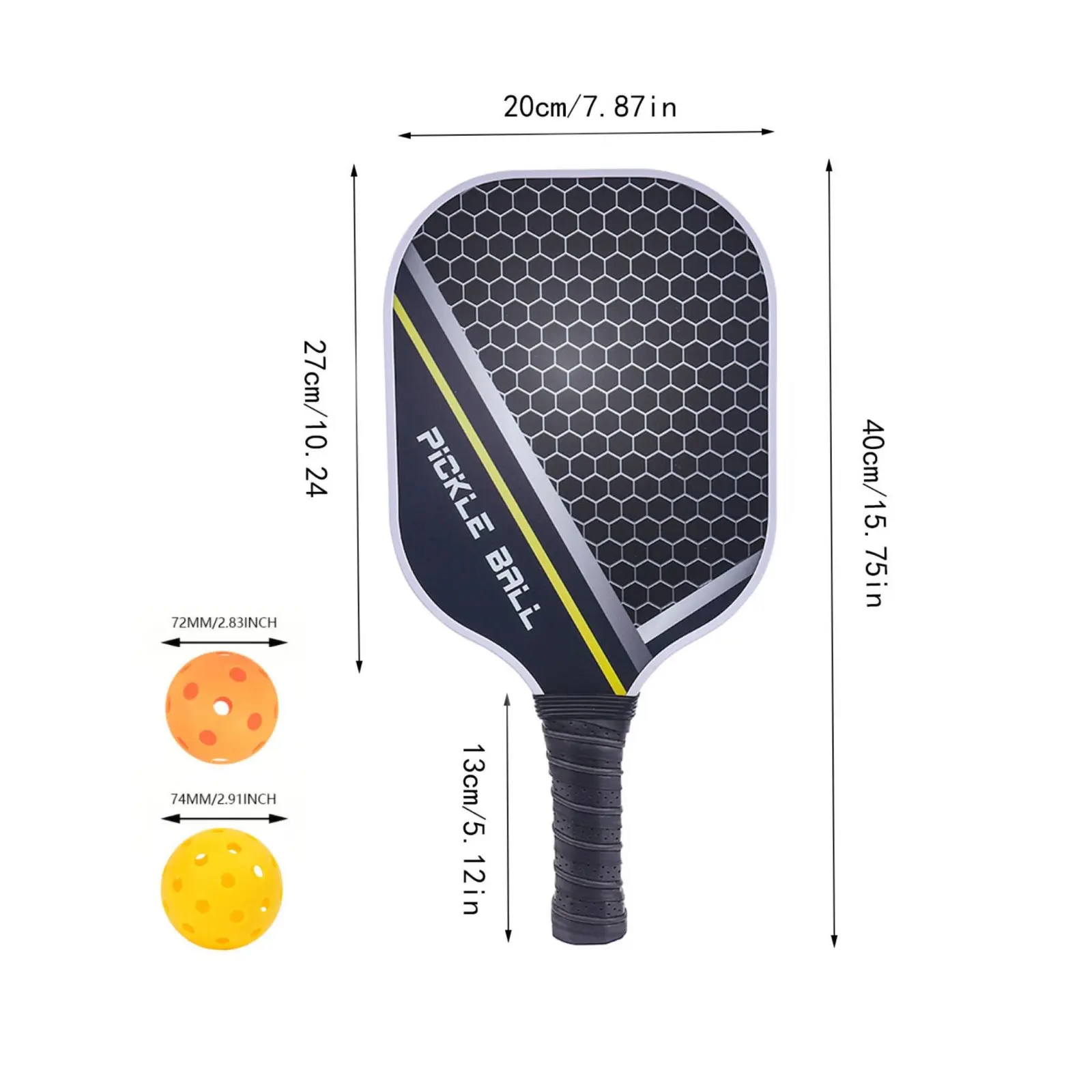 

Pickleball Paddle Set Lightweight Pickleball Racket Kit Sports Equipment Mesh Interior Interior for Beginners, Outdoor