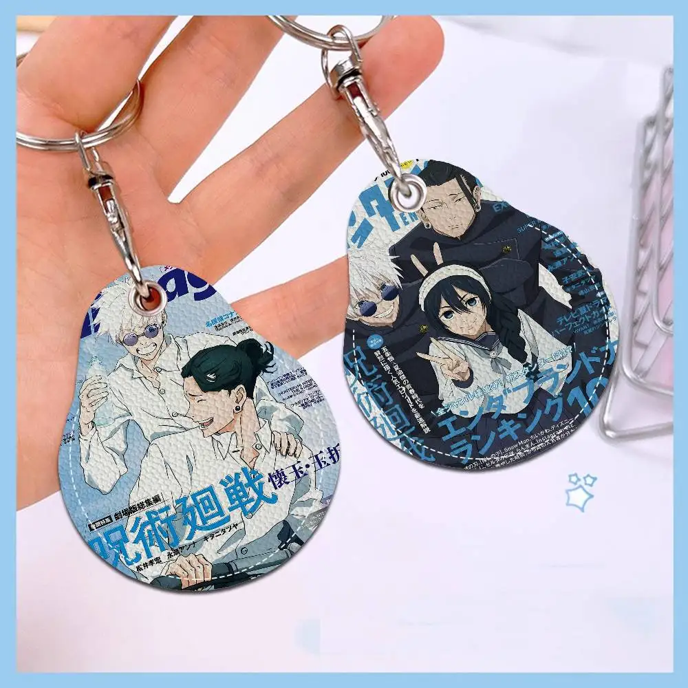 الكلاسيكية اليابان أنيمي Jujutsu Kaisen قطرة الماء بطاقة الوصول حافظة مكافحة خسر بصمة واقية حامل بطاقة المفاتيح مكافحة السقوط #5