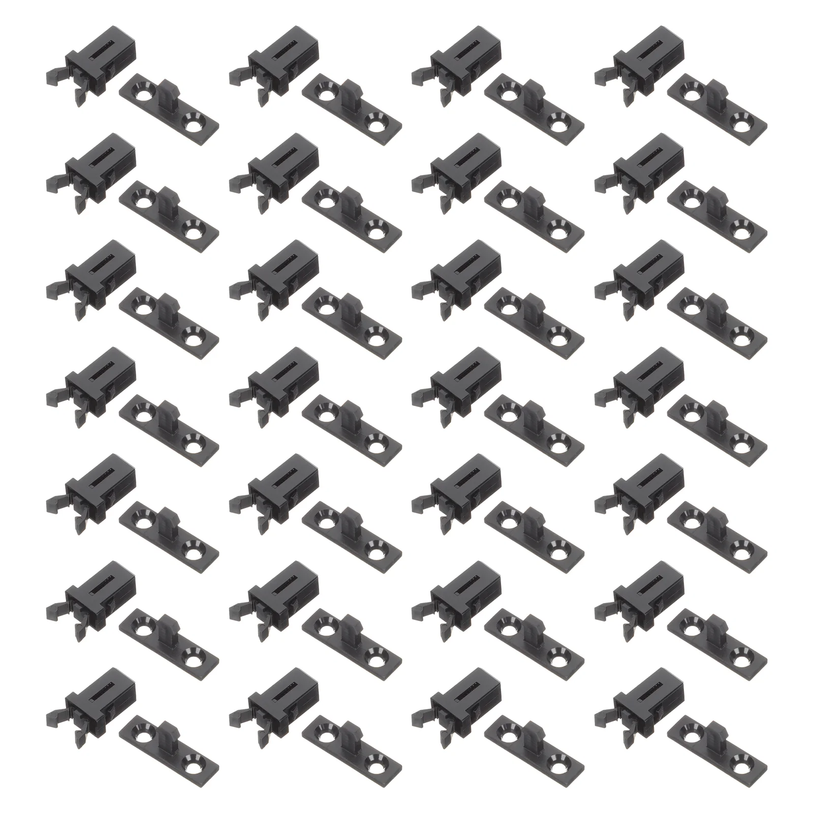 1 set of Trash Can Lid Plastic Lock Self-Locking Replacement Latches