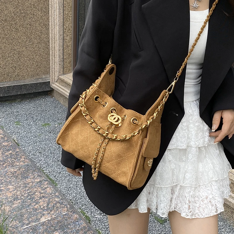 

​2025 New Retro Bucket Bag for Women, Multi-way Crossbody Underarm Purse, Vintage Small Shoulder Bag for Daily Commute