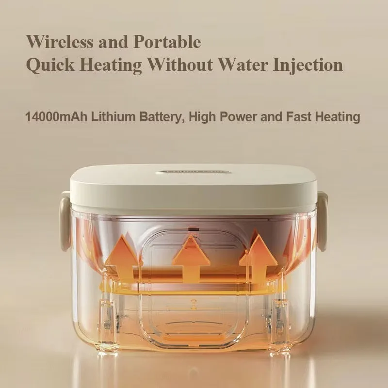 New Listing Rechargeable Electric Lunch Box for Kids Wireless Insulated Bowl for Camping for Car Use USB Power Source