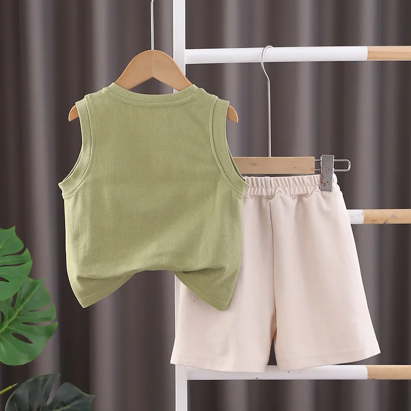 

New Summer Baby Clothes Suit Children Boys Fashion Vest Shorts 2Pcs/Sets Toddler Casual Costume Infant Outfits Kids Tracksuits