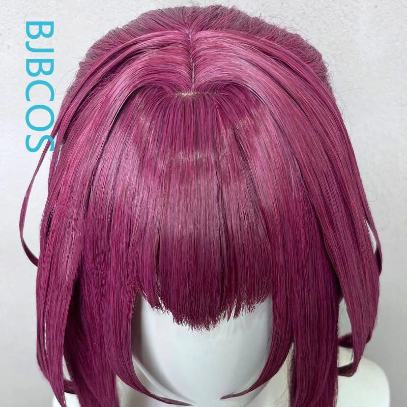 [Styled] Parrucca cosplay Kafka Parrucca medio lunga da 45 cm con coda di cavallo Parrucca viola rosa Cosplay Parrucche cosplay anime resistenti al calore