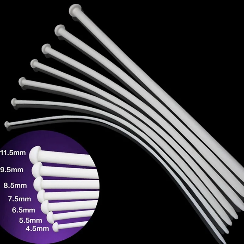 White Silicone Urethral Plug Catheter Sounds Penis Plug Chastity Device Urethral Dilators Stretching BDSM Sex Toys for Man