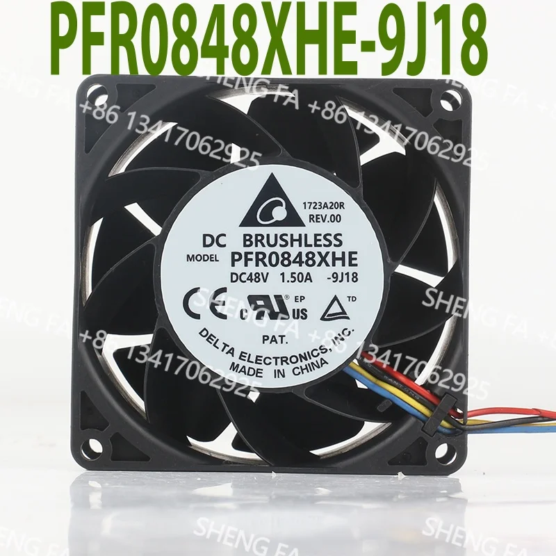 PFR0848XHE High air volume dual ball four-wire switch inverter Delta 5V 12V 24V DC48V 1.50A AC EC 8038 80x80x38MM 8CM coolingfan