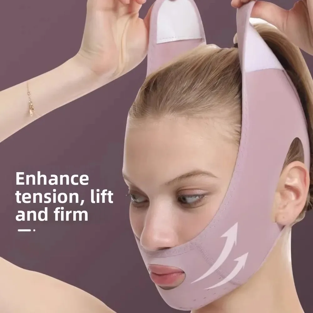 สายรัดยกกระชับใบหน้าสำหรับผู้หญิง ลดเหนียง กระชับใบหน้า สายรัดปรับรูปหน้าวีไลน์ ลดริ้วรอย สายรัดนวดหน้า อุปกรณ์ดูแลผิว
