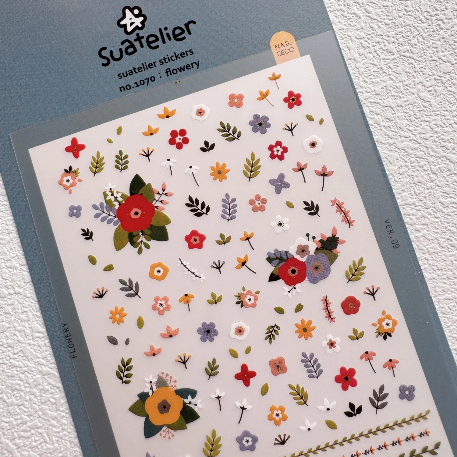 Koreanischer Import Suatelier Mini-Blumen PVC-Aufkleber Scrapbooking DIY Journaling Tagebuch Schreibwaren Sticker Nagelaufkleber 1070
