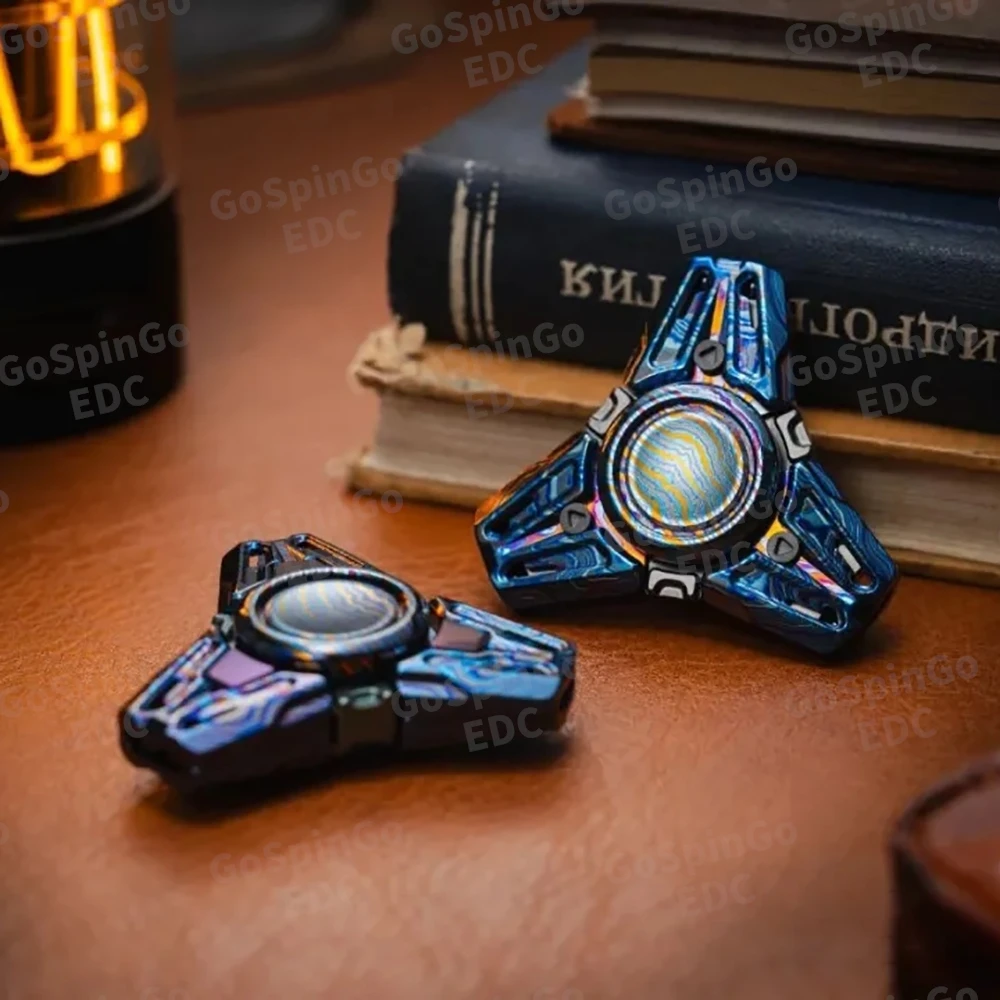 TERRY EDC Chronos Zeus Fidget Spinner Fidget Toys For Adults Gyro Zircuti Damascus Stress Relief Toy Anxiety Relief Gadgets