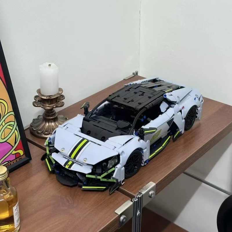 Na Stanie 1350 Elementów Technicznych Klocków Samochód MOC City Speed Car Luksusowy Samochód Wyścigowy Model Klocków Zabawki dla Dzieci Prezent