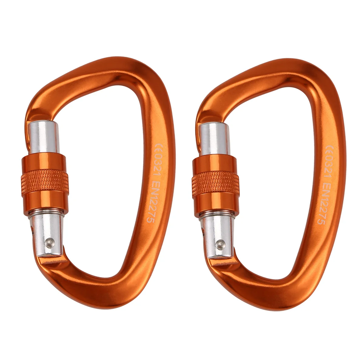 2PCS 25KN Carabiner Clip D Shape Hook Aluminium Alloy Mountaineering Equipment for Hiking, Camping, Backpack Hooks C