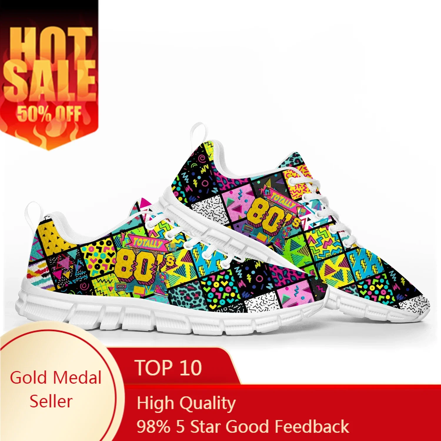 

Funny Retro 80s 90s Icons Sports Shoes Mens Womens Teenager Kids Children Custom Sneakers Tailor-Made Shoe Couple