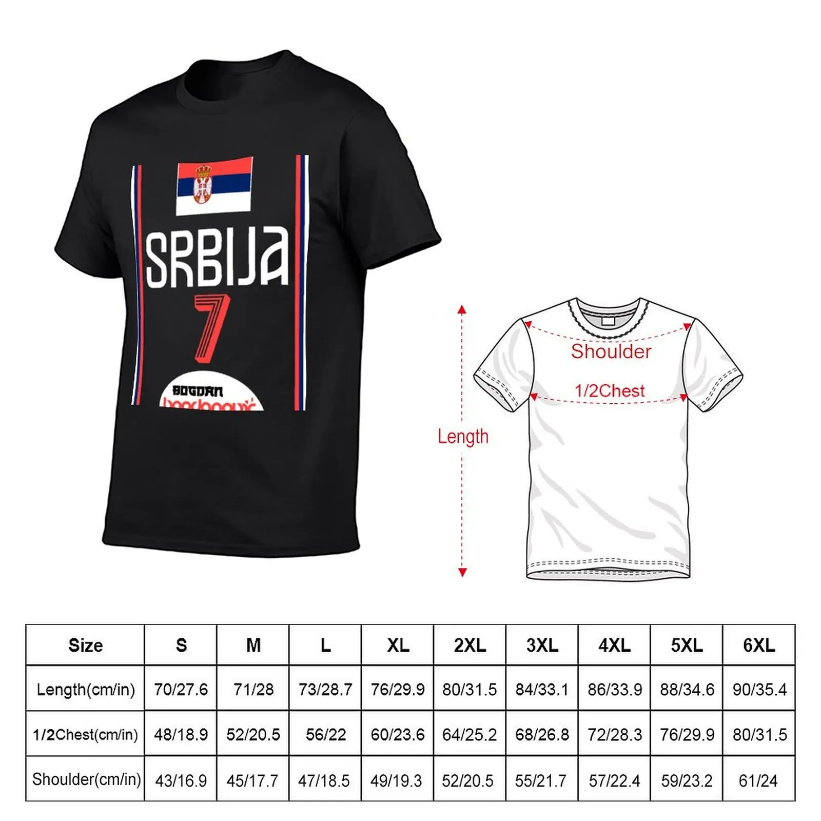 Bogdan Bogdanovic Retro Serbia Euro Basketball Fan Art T-Shirt plus size tops Blouse Men\'s t-shirt