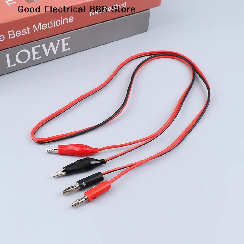 1Pc Multi-meter Test Leads Cable Line 100cm Double Ends Banana Plug To Alligator Clip Battery Electrical Connector DIY Circuit