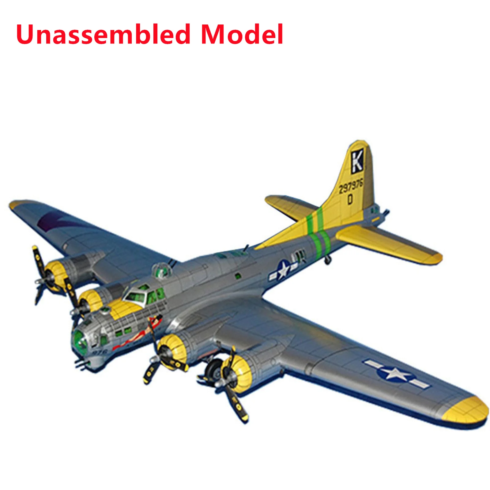 

3D Paper DIY Kit 1:47 Scale For Boeing B-17 Flying Fortress Heavy Bomber Aircraft Model Handcraft Paper Model Beginner Friendly