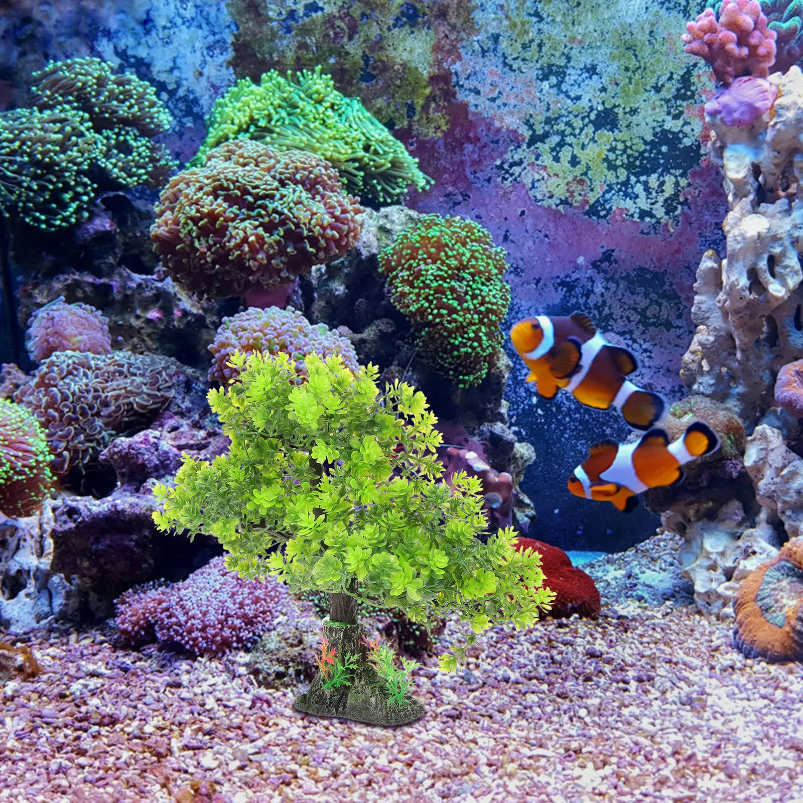 

Resin Aquarium Decor Delicate Fake Tree Realistic Aquarium Plant Decorative Fish Tank Supplies Ideal Home Office Decor