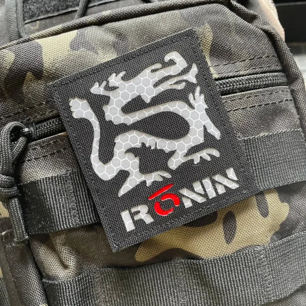 

Ronin Reflective Patches for Clothing Dragon Morale Badges on Backpack Tactical Emblem Jacket Stickers