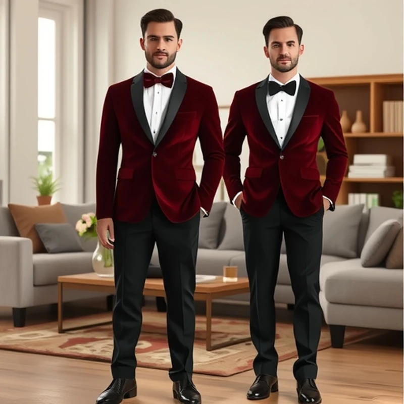 

Groom Set Men's Three-Piece Slim Fit Korean Style Wedding Business Casual Handsome Cross-Border Suit For Men