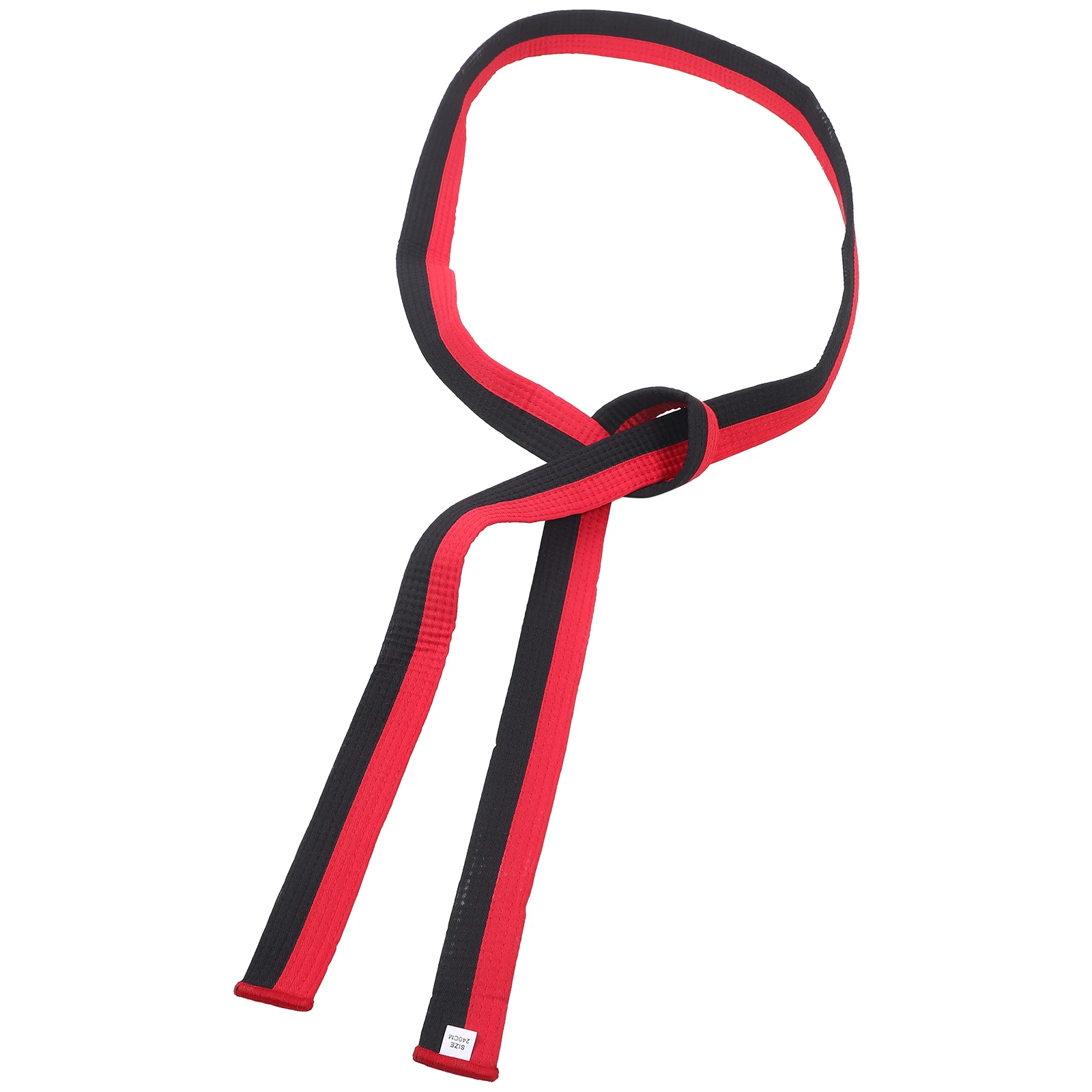 

Taekwondo Belt Martial Supplies 240cm Black Red Polyester Cotton Durable Comfortable Fit Men Women Youth Karate Practice