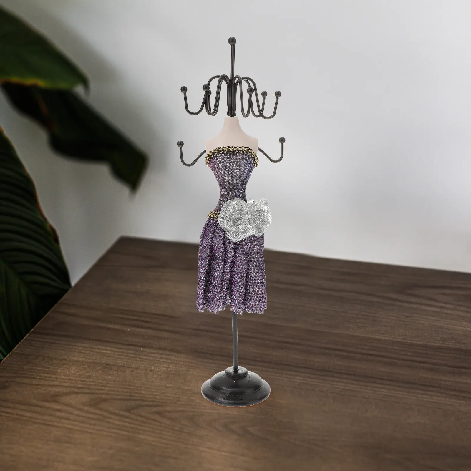 

Iron Art Jewelry Rack Decorative Jewelry Stand Multi Hook Organizer for Earrings Rings Necklace Holder Home Dressing Table Store