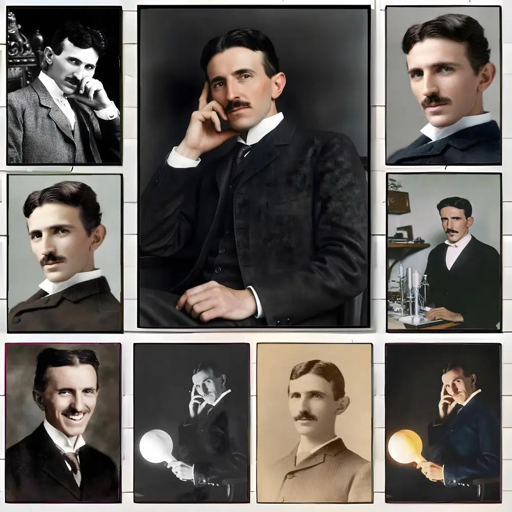 Innovative Scientist N-Nikola Tesla Poster Wall Art Print Decorative Mural Home Decor Gift Unframed
