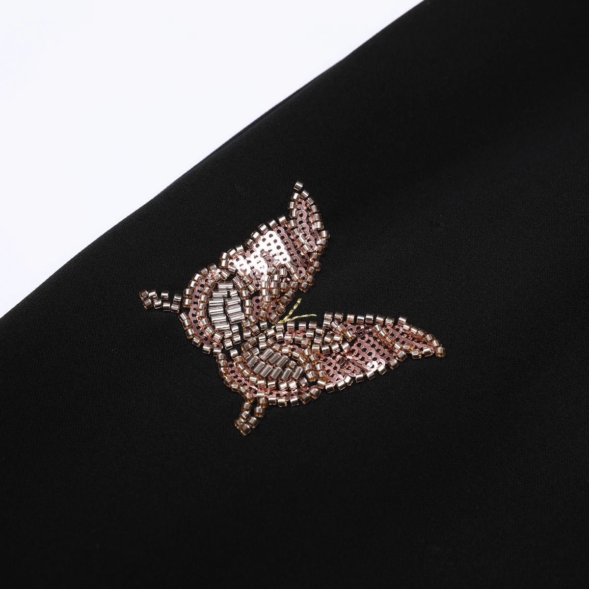 25309 alta qualidade primavera outono novo embelezado bordado borboleta blazer jaqueta + semi-saia conjunto de duas peças feminino