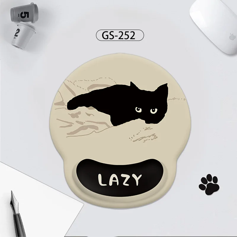Cute Cat 3D Stereo Wrist Rest Mouse Pad - Silicone Hand Support, Office Thickened Wrist Cushion, Mouse Hand Prevention