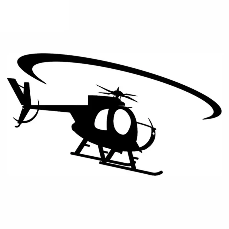 

Car Stickers Flying Art Helicopter Cartoon Stickers PVC Car Decoration Decals Waterproof Sunscreen Black/white,15cm*9cm