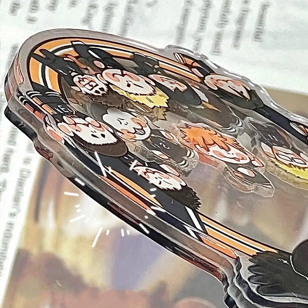 Haikyuu Runder Acryl-Schlüsselanhänger, Anime, kreativer Cartoon-Volleyball-Team-Thema, Schüttelspielzeug, Anhänger, Tasche, Dekoration, Zubehör, Geschenke