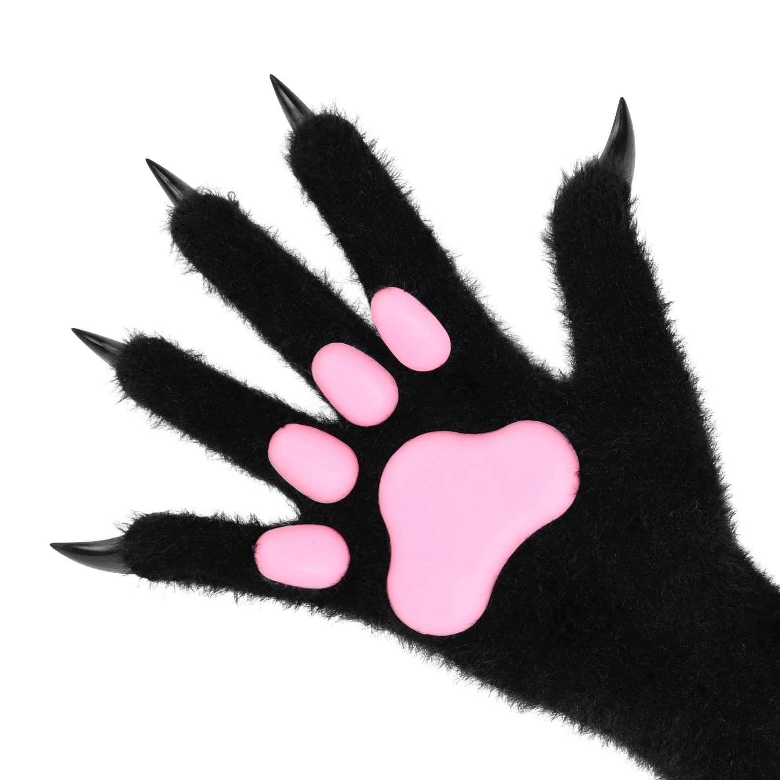 Animal Paw Gloves with Cat Bear Fox Wolf Dog Claws Pads for Party Cosplay