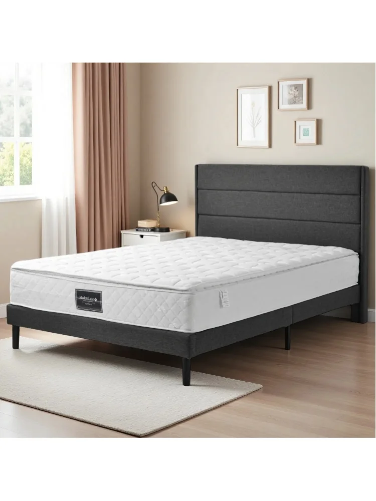 Rosahqnda Taschenfederkernmatratze 90-140-160 x 200 cm, Öko-Tex-zertifiziert/Ergonomische 7-Zonen-Matratze, Höhe 25 cm, weiß