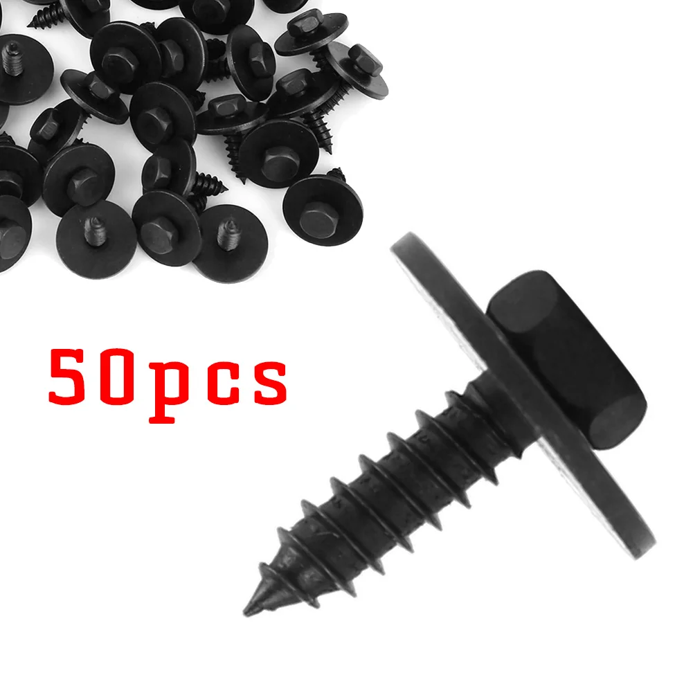 50pcs Car Fastener Clips Screw Bolt Retainer Fender Liner Under Cover Screw For BMW 07147129160