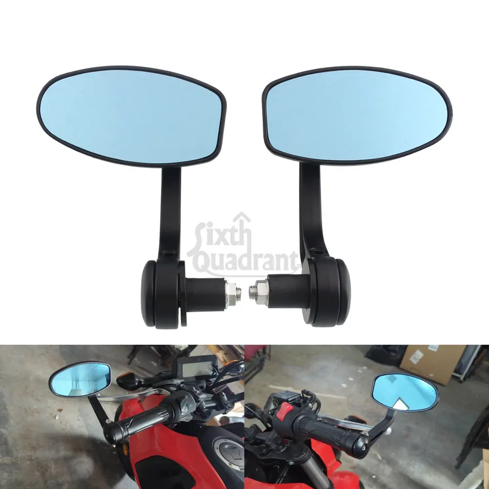 

Motorcycle Bar End Rearview Mirrors Handlebar Side Rear View Mirrors Accessorie For Honda Yamaha Kawasaki Suzuki Aprilia BMW