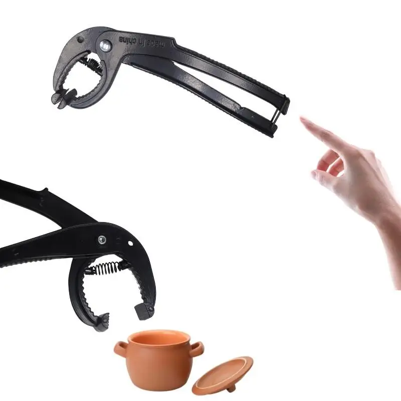 【السلام】مشابك توصيل وعاء حجري مضادة للحرق وحامل وعاء ملقط لوح تسخين لمقلاة الهواء والشواية وأداة أدوات المطبخ #5