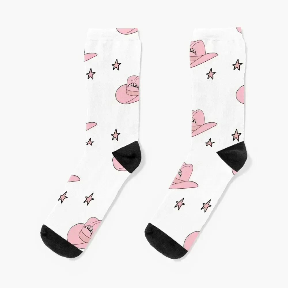 pink cowboy hat Socks man shoes set gift Socks Female Men's